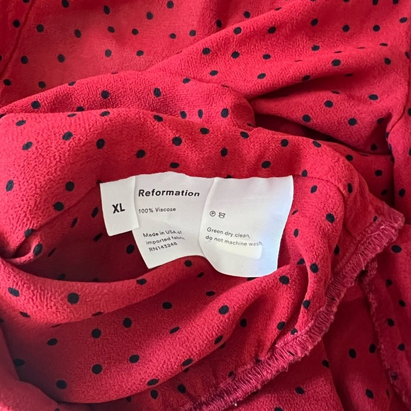 Reformation Nikki Red Peplum Top - Picture 4 of 4